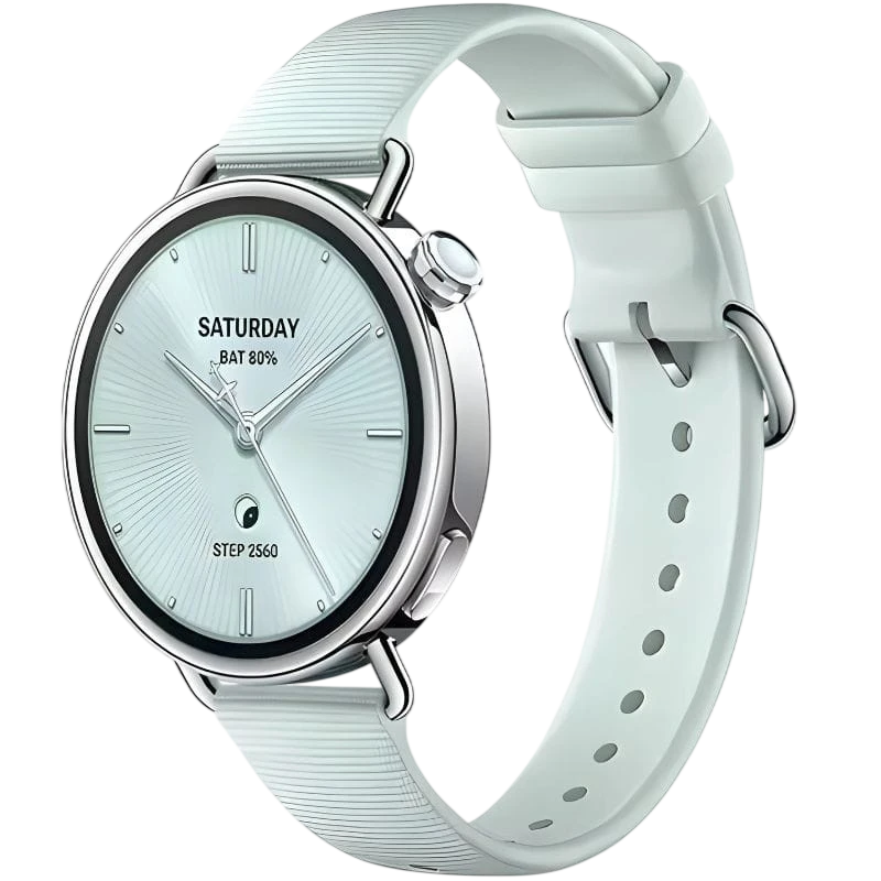 Xiaomi Watch S4 41 mm Correa Caucho Fluorado Verde Menta 1,32 pulgadas AMOLED GPS 8 días +150 deportes 5ATM