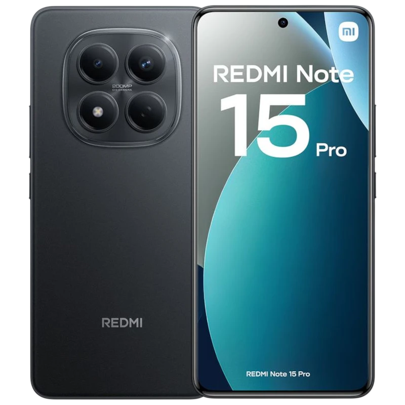 Xiaomi Redmi Note 15 Pro 4G 512GB Negro Procesador MediaTek Helio G200 12GB RAM Cámara de 200 MPx