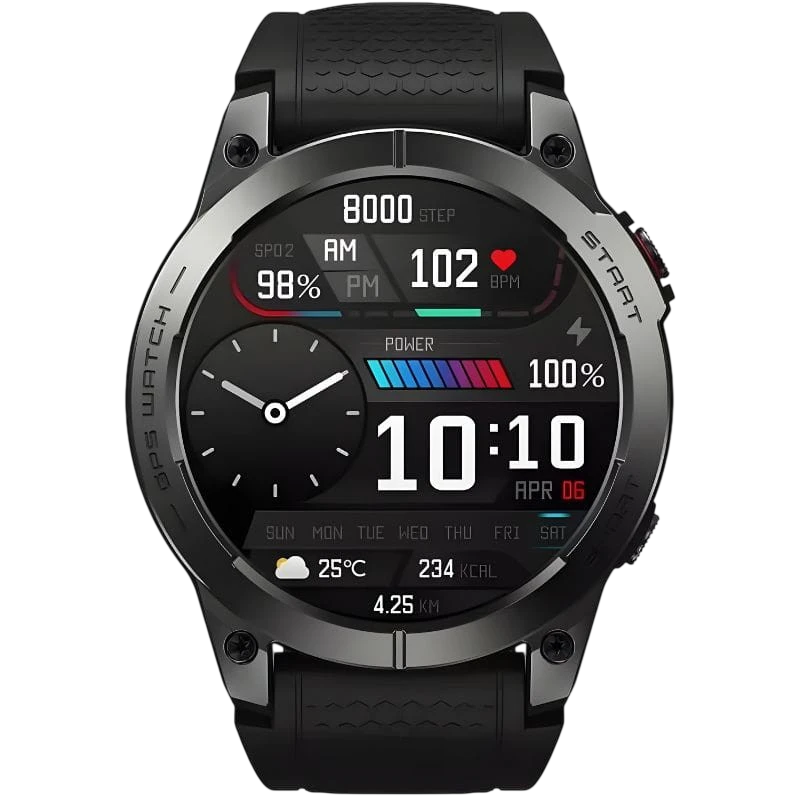 Zeblaze Stratos 3 Pro Negro - Reloj inteligente con pantalla AMOLED HD