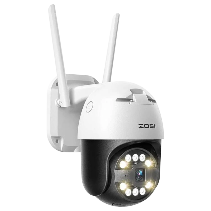 ZOSI C296 5MP 3K WiFi P/T PoE IP66 Blanco + Tarjeta microSD 32GB
