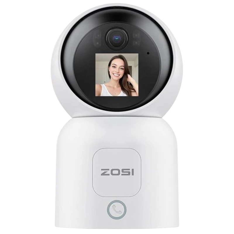 ZOSI C519M 4 MPx 2.5K P/T WiFi Dual Detección de movimiento Pantalla Blanco